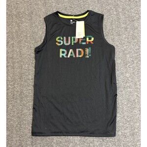 All In Motion Boy's Youth Tank Graphic Print Black Extra Large 16